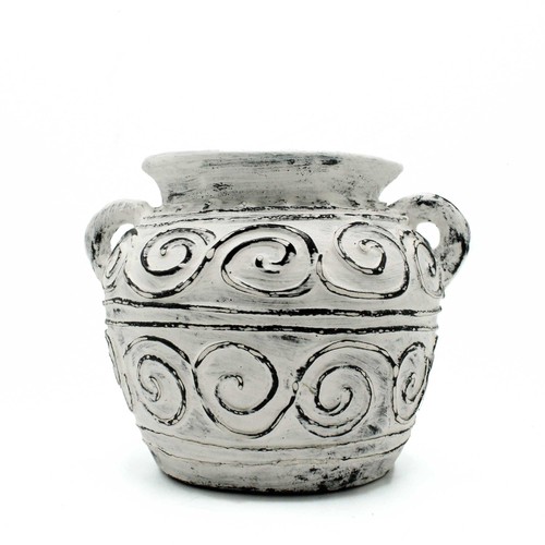 Greek style clay plant pot - clay,