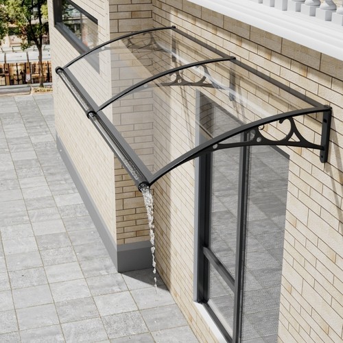 Clear door canopy awning with - clear,