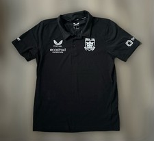Hull FC Rugby League Training Polo T Shirt Adults Mens Small Castore Black Top