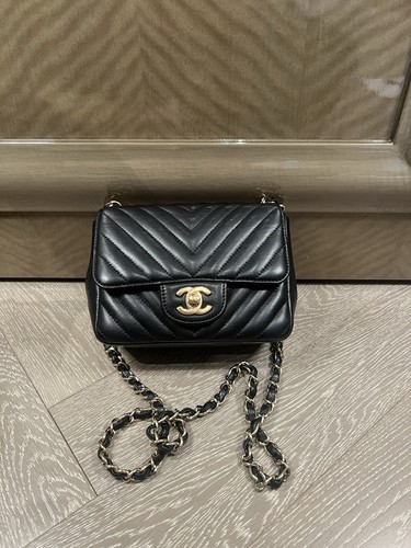 Chanel black lambskin mini - chanel,