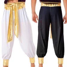 Mens Dress Up Fancy Bloomers Performance Pants Egyptain Uniform Party Costume