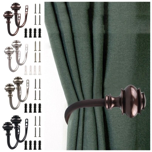 2pcs curtain holdbacks metal - holdbacks,