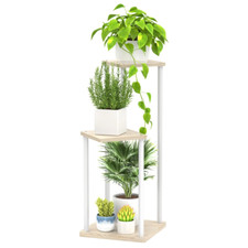 Tiered Plant Stand Shelf – Tall Metal & Wood Corner Rack Indoor Outdoor. RRP £40