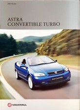 Vauxhall Astra Convertible Turbo Brochure 2002
