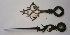PAIR OF STEEL longcase clock