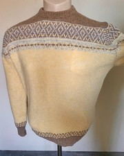 Vtg 60s Fair Isle Mens Sweater