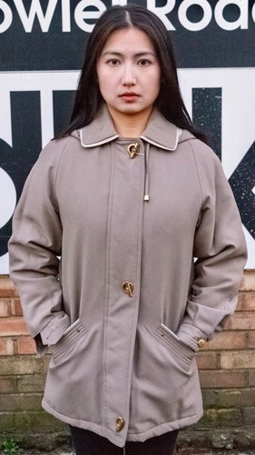 Taupe polyester hooded - taupe,