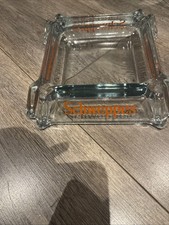 SCHWEPPES GLASS PUB ASHTRAY