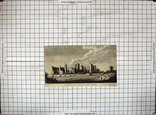 Old print engraving exterior - print,