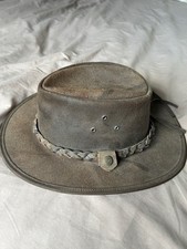 Bute Headwear Australian style Leather Hat Size XL 60cm Genuine Leather - CG M17