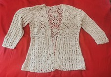 Marks & Spencer women's netty look cardigan 100% cotton size 14 pale apple green