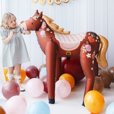 Large Horse Foil Balloon | Girls Pony Birthday Party Decoration