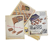 Vintage Cadbury's advertising posters x8 full colour, retro, food poster, 1950s