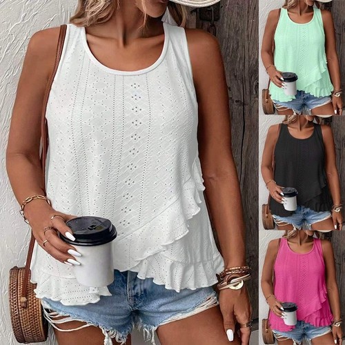 Womens frill ruffle - womens, tank