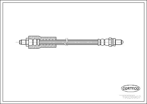Flexible brake hose rear - brake,