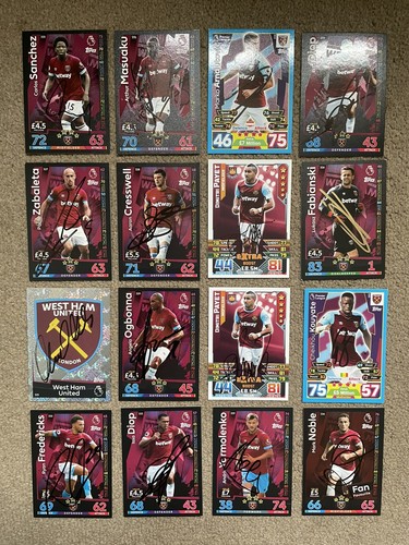 Topps match attax hand signed - topps,