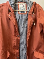 Seasalt Women's Orange rain coat/  Jacket .NEW Without Tags UK Size 12