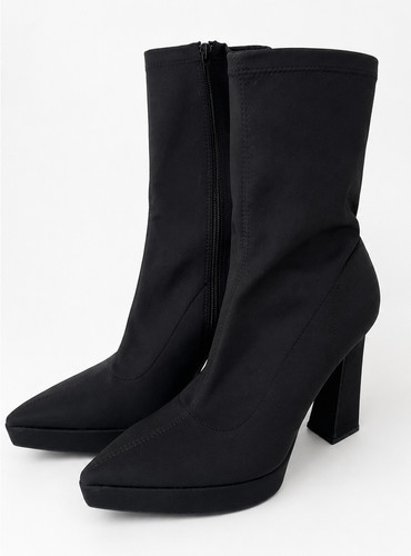 Zara black stretch sock - black, boots