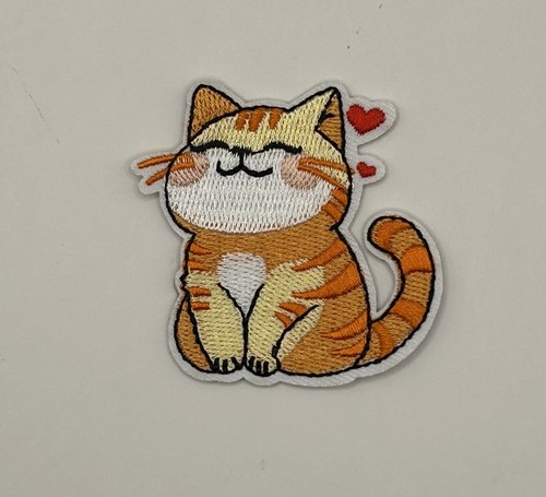 Cute cat embroidery patch - cat,