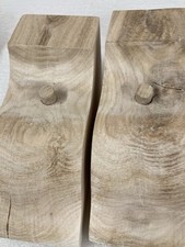 Pair handmade solid oak - solid,