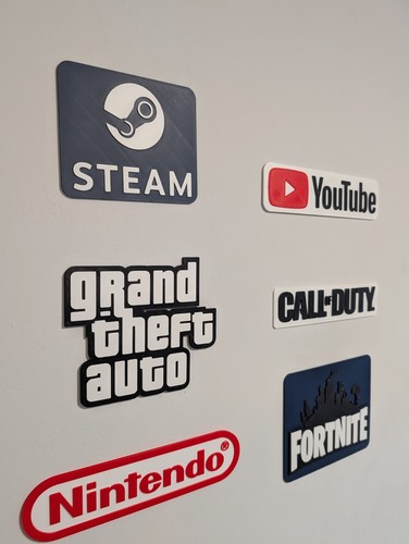 Gamer signs printed perfect - 3d,