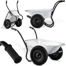 Two Wheeled Wheelbarrow 100L 150kg Heavy Duty Pneumatic Tyres Twin Stable Big