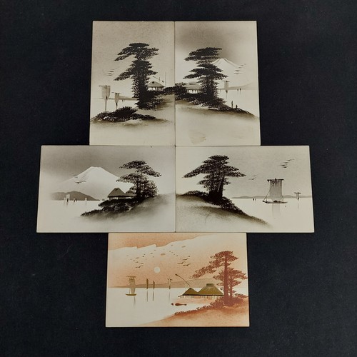 Hand painted japanese scene - hand,