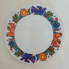 Vintage Villeroy & Boch Acapulco Side Plates x 2 Blue Backstamp