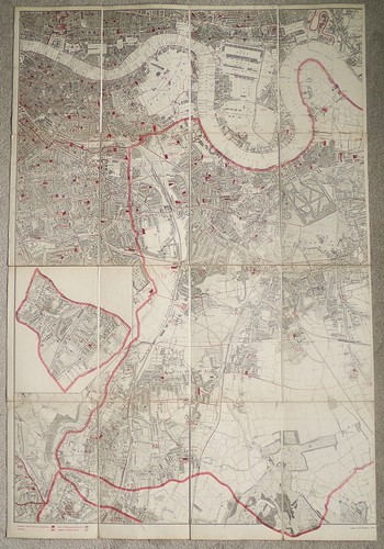 Original antique map c1890 - antique,