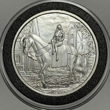 Naked Lady Godiva Medieval Rare Collector Coin 1 Troy Oz .999 Fine Silver Round