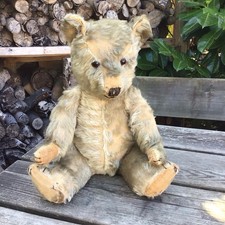 Vintage Chiltern Hugmee Golden Mohair Teddy Bear For TLC - 17” Tall