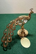 Stunning Crystal Temptations 24k Gold Plated Peacock with Swarovski crystals. 
