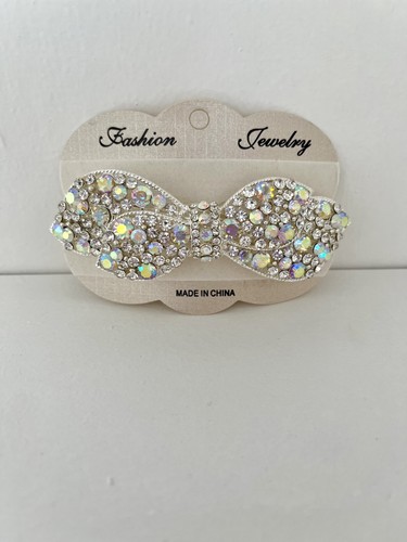 Crystal rhinestone hair clip - crystal,