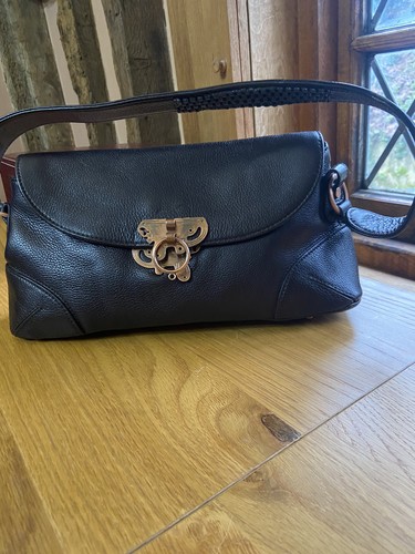 Shoulder bag black - bag, genuine