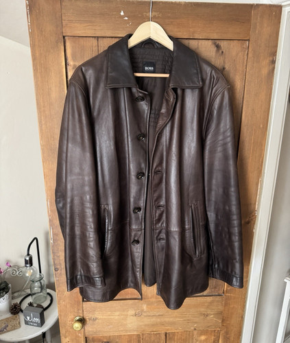 Boss hugo brown leather - brown,
