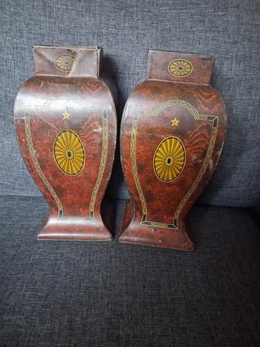 Vintage pair biscuit tins - vintage, of