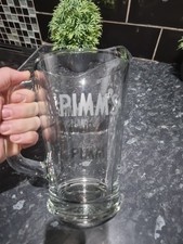 Pimms original Strong heavy Glass Pitcher Jug , MADE IN THE USA , Very Rare
