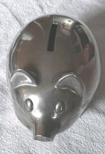 Silver plated piggy bank - ,