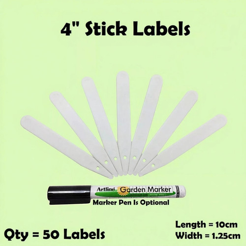 Plant labels white - 4",