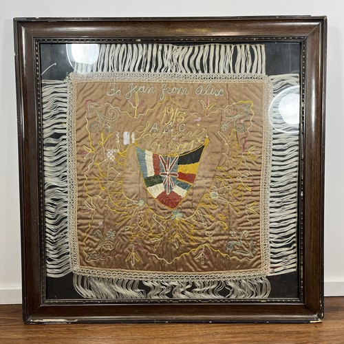 Antique historical silk hanky - historical,