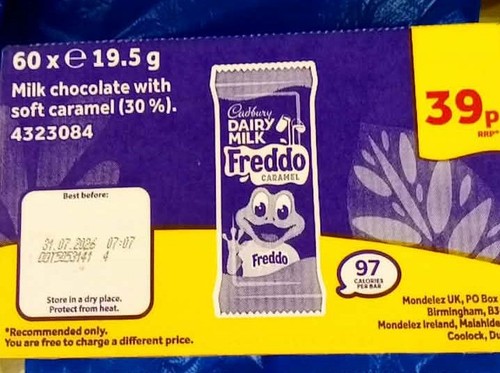 Cadbury caramel freddo frog - caramel,
