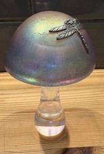 Heron Glass Mushroom Dragonfly