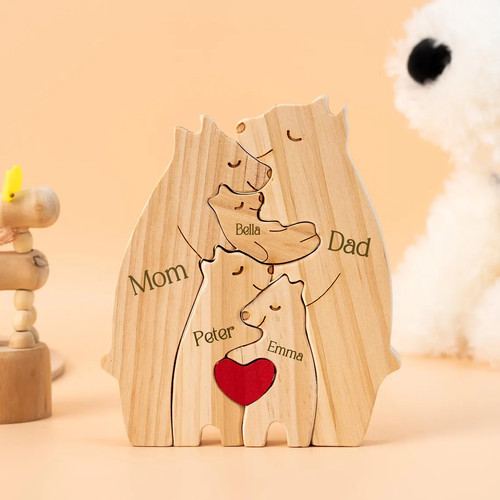Personalised wooden bear - personalised,