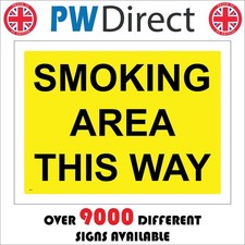 SIGN SMOKING AREA THIS WAY