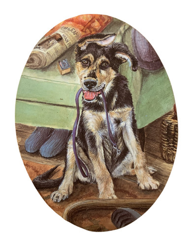 German shepherd puppy plaque - german,