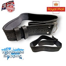  Black Leather Kilt Belt