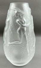 VASE LALIQUE FRANCE CRYSTAL SOLIFLORE NYMPHES BEAUTIFUL BUD VASE 1262700 BOXED