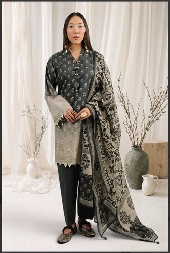 Gul ahmed embroidered lawn - embroidered,