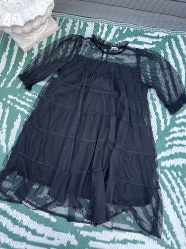 Black next tulle - black, spotty