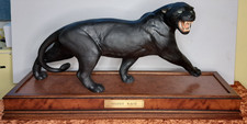 Franklin Mint Silent Rage Black Panther figure / statue - with original plinth